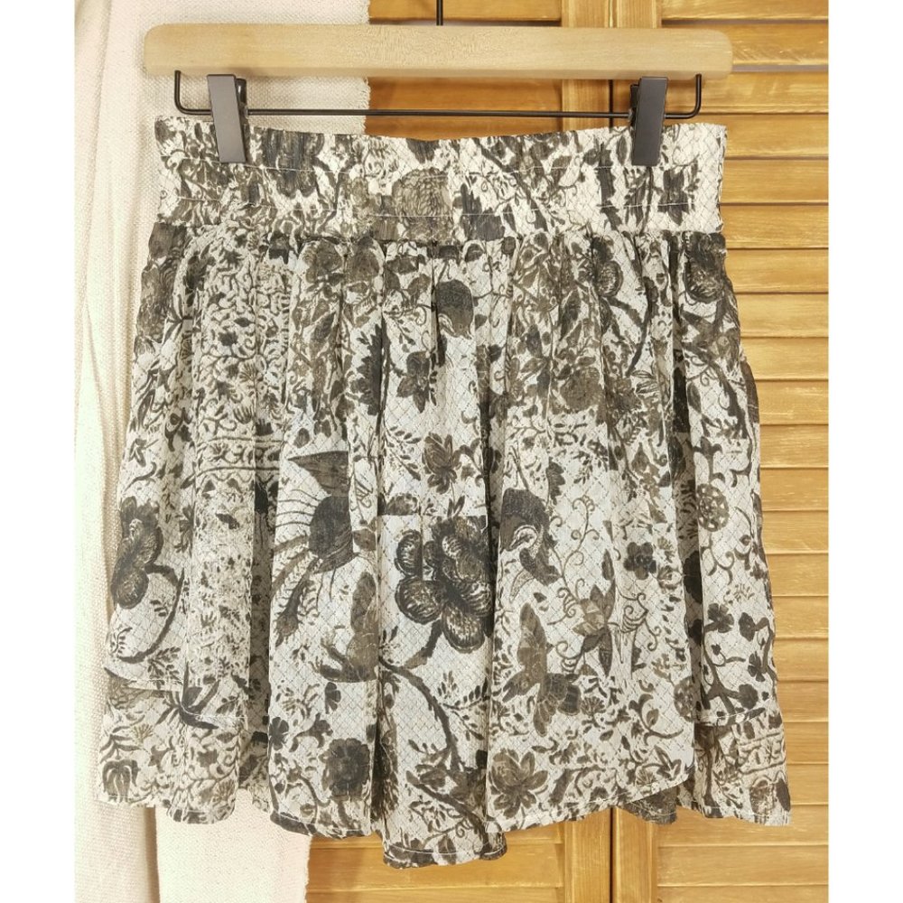 Flowy Floral Mini Skirt